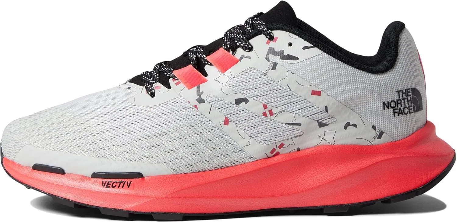 Мужские кроссовки для трейлраннинга Vectiv The North Face, Tnf White Trail Marker Print Brilliant Coral — фото 4