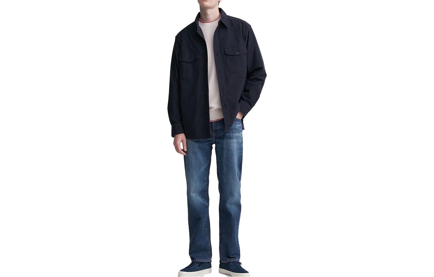 

Джинсы унисекс королевский синий Uniqlo, синий