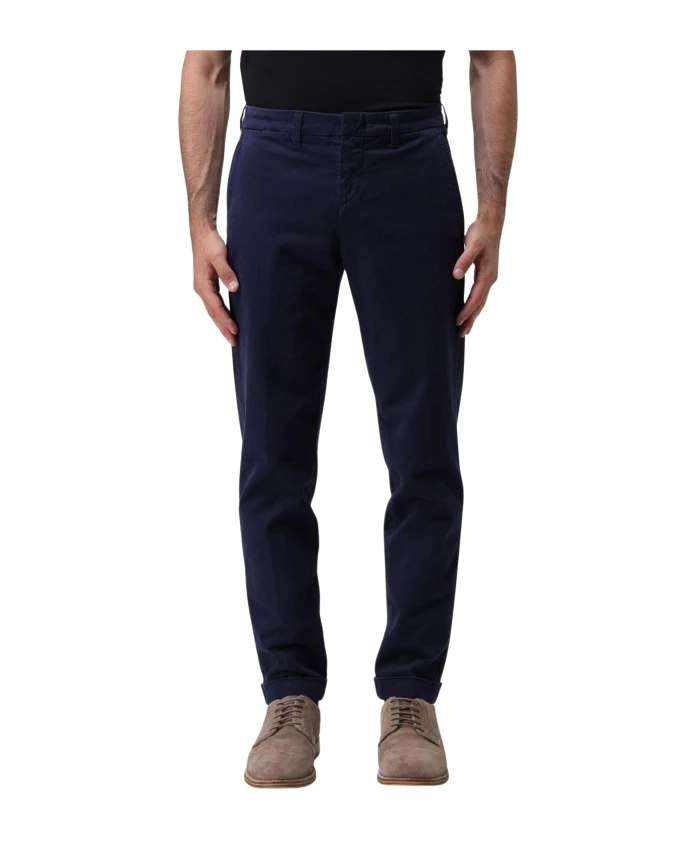 

Синие узкие брюки чинос Fay, синий