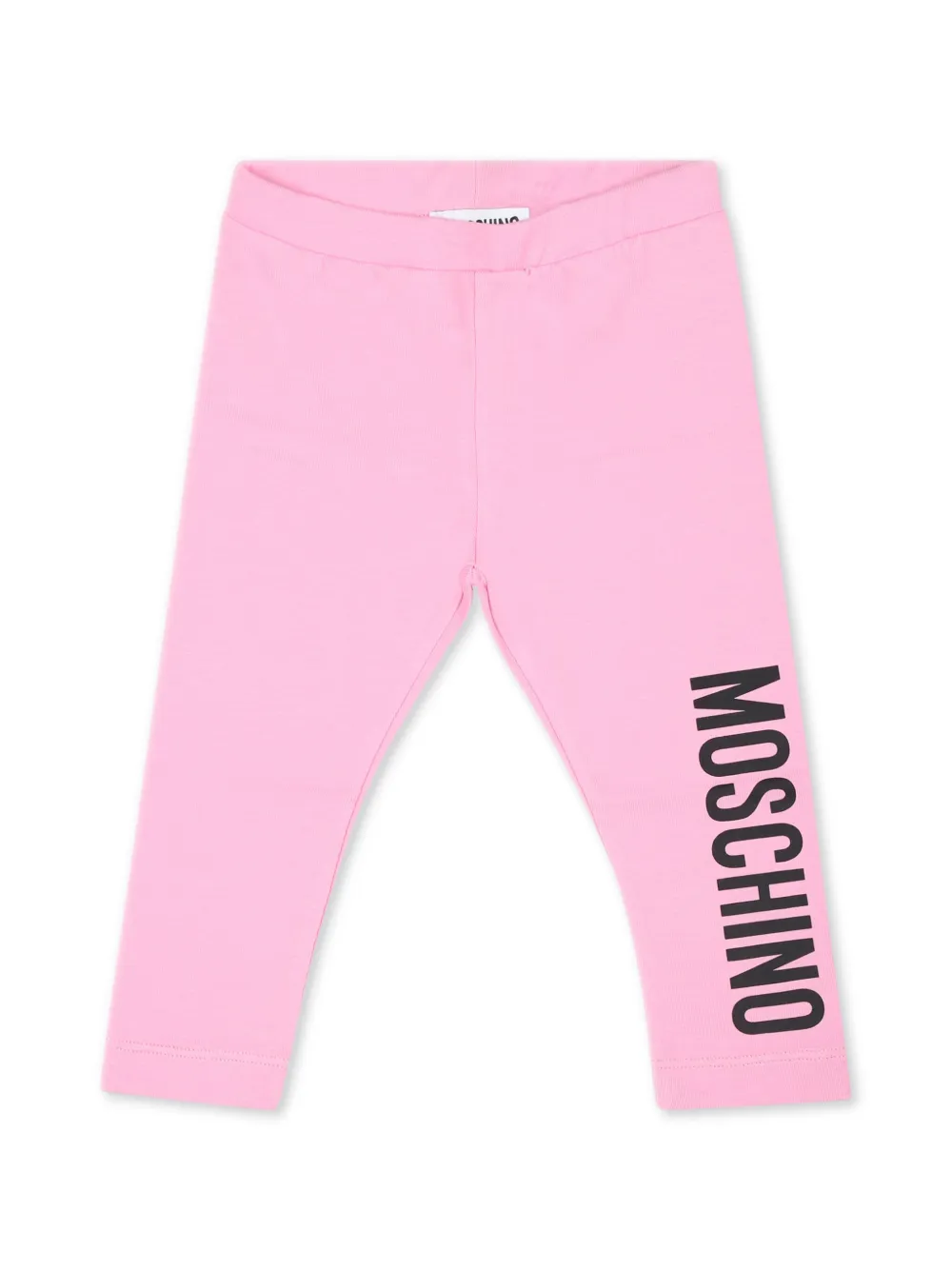 

Леггинсы с эластичным поясом и логотипом Moschino Kids, розовый