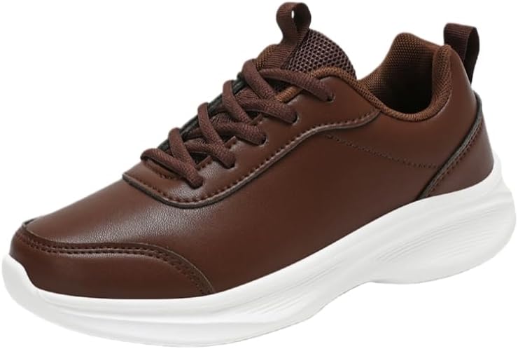 

Мужские модные спортивные кроссовки - низкие шнурованные повседневные туфли с толстой подошвой - резиновая подошва - удобные и легкие - подходят для всех сезонов и для работы Spkfhd, коричневый