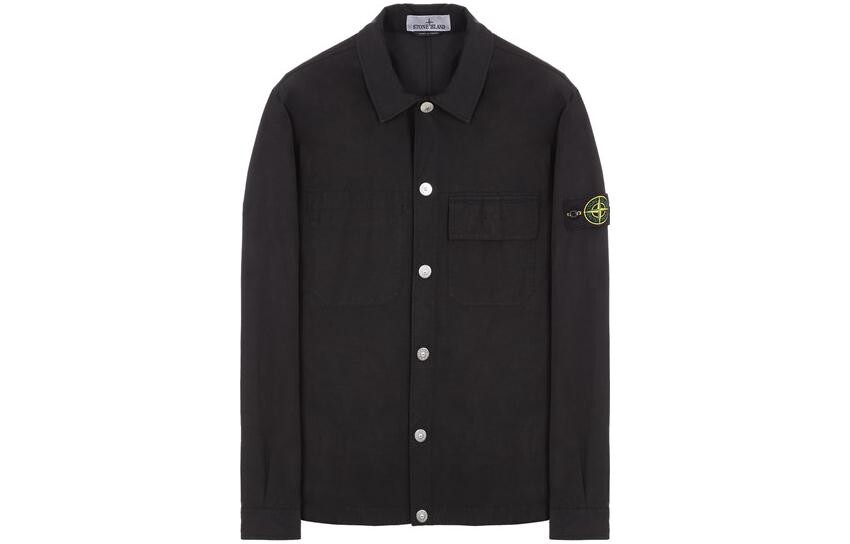 

Рубашка мужская Stone Island с внешним карманом, черный