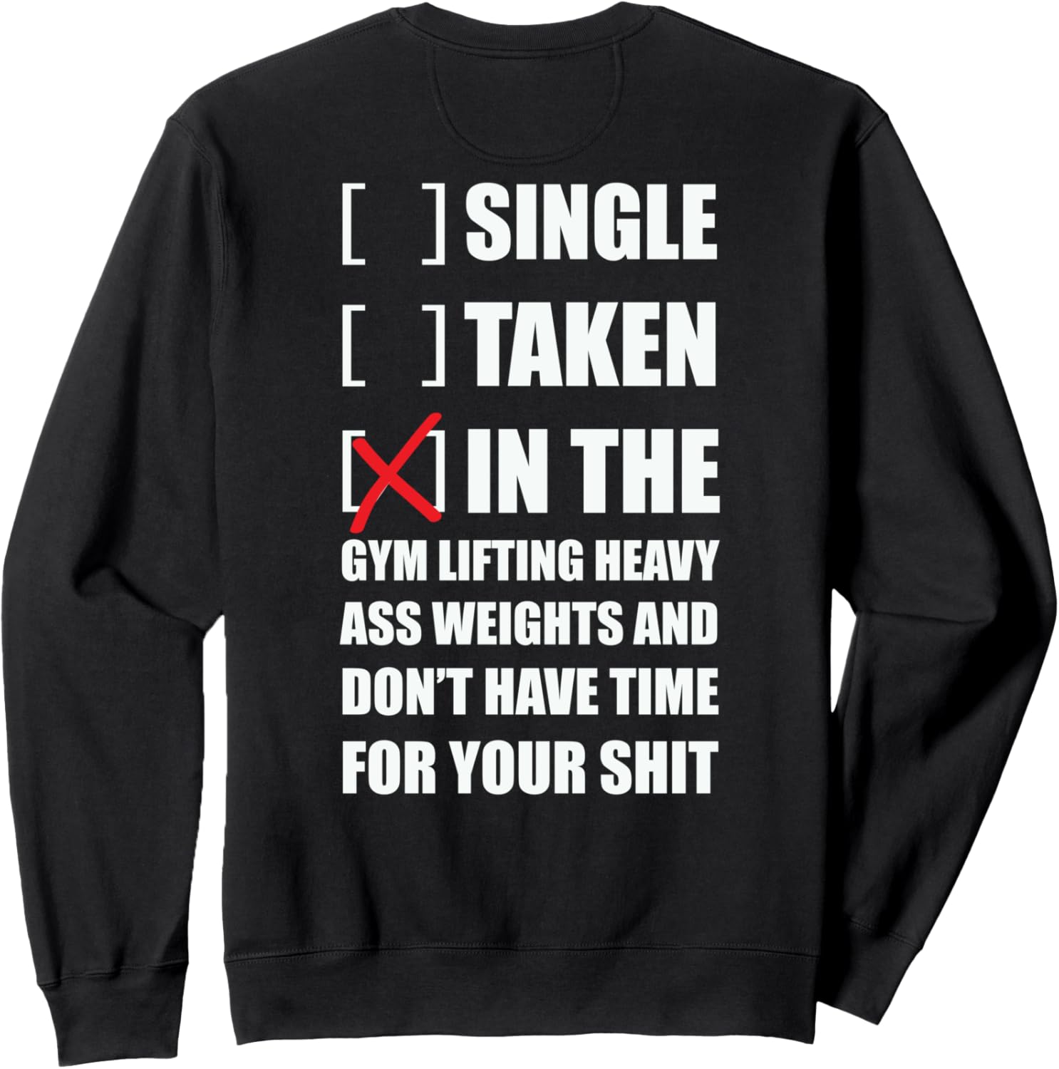 

Холост/не замужем Я в спортзале поднимаю тяжелые веса... Толстовка Gym Fitness Workouts Bodybuilding Funny Quotes, черный