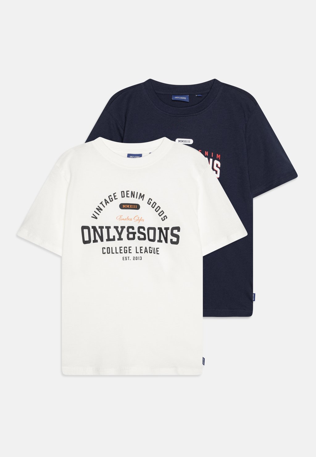 

Футболка с принтом OSJLENNY LIFE REG PRINT TEE JRS 2 PACK ONLY & SONS junior, слоновая кость