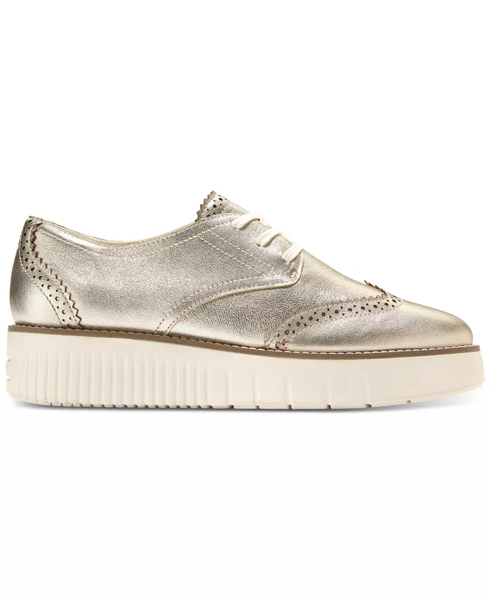 Женские оксфорды Grand City на платформе Cole Haan, золотой — фото 2