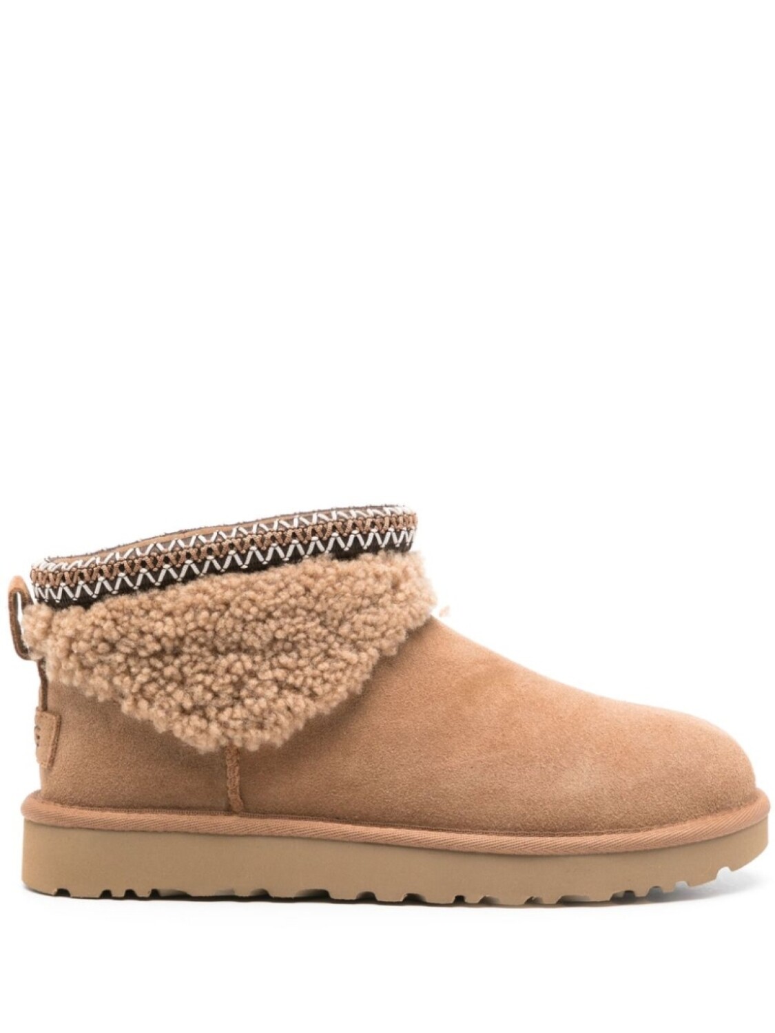 Сапоги UGG Classic Ultra Mini Maxi Curly, коричневый