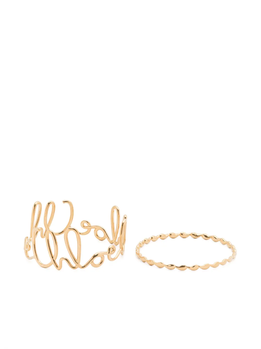 

Комплект Iconic из двух браслетов CHLOÉ, золотой