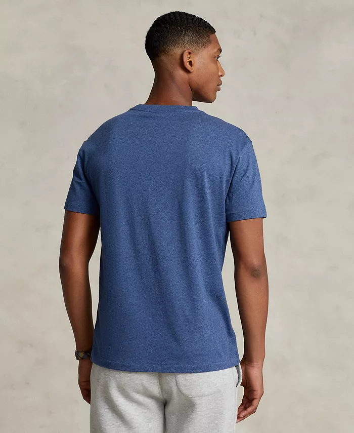 Мужская футболка с V-образным вырезом Classic-Fit Polo Ralph Lauren, синий — фото 3