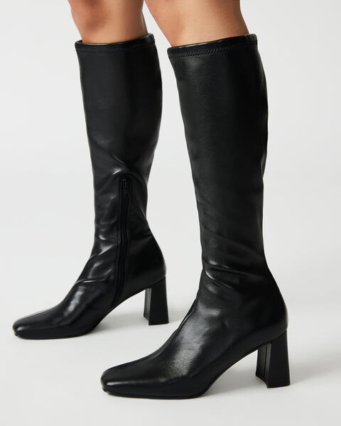 Сапоги женские Steve Madden Holly высокие на каблуке, черный — фото 2