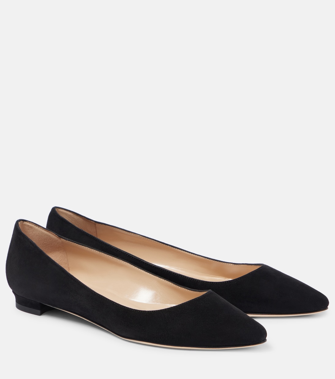 Балетки BB из замши Manolo Blahnik, 0015 Blck