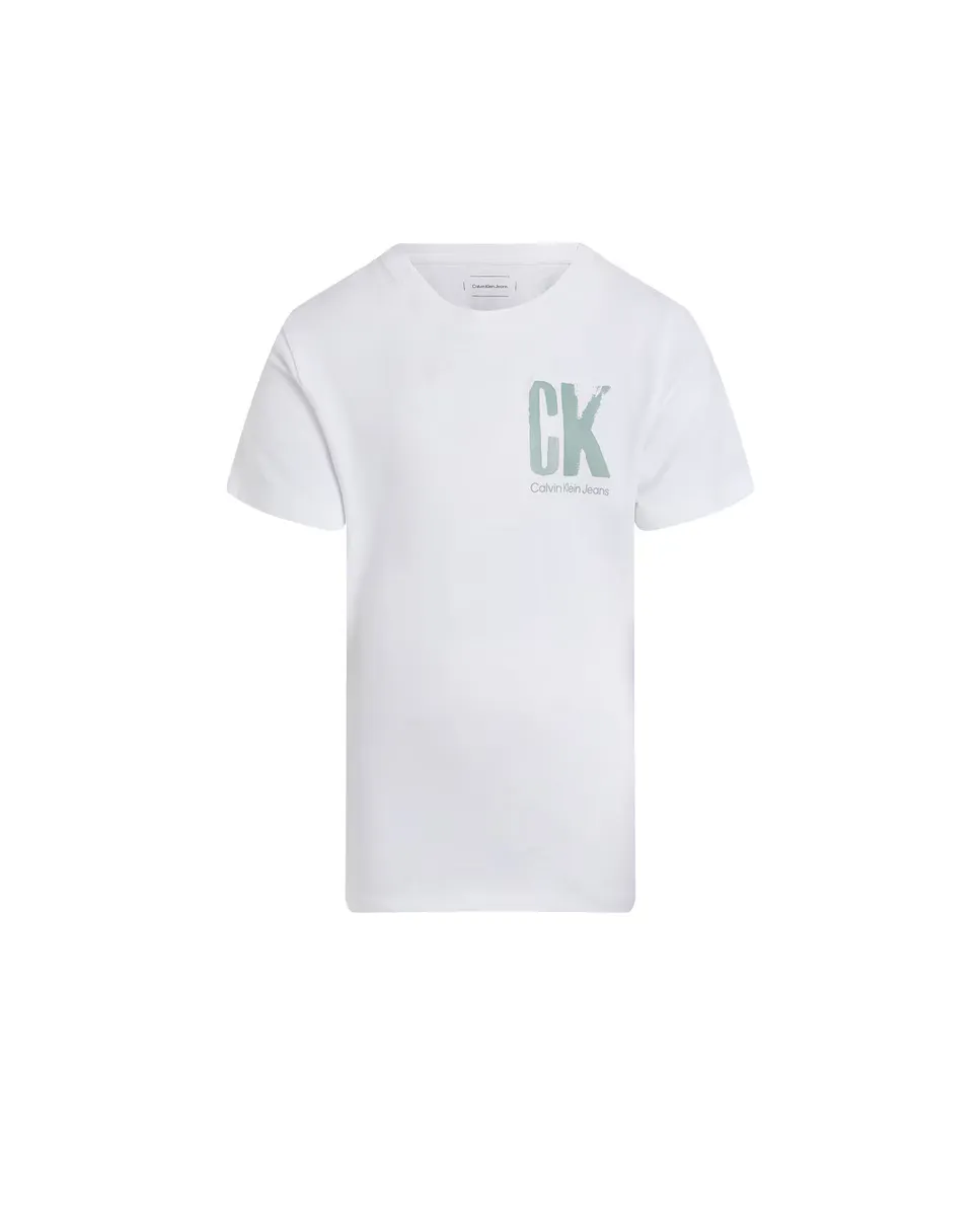 

Футболка с короткими рукавами и вензелем для мальчиков Calvin Klein, белый