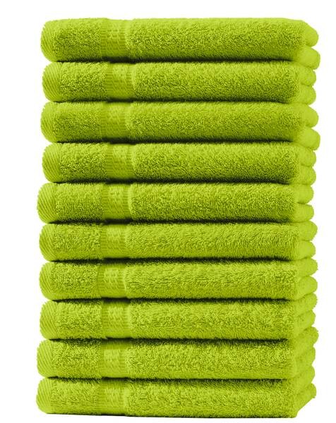 

10 шт Набор полотенец One-Home Frottee 50x100 cm, 50x10x100 см, зеленый