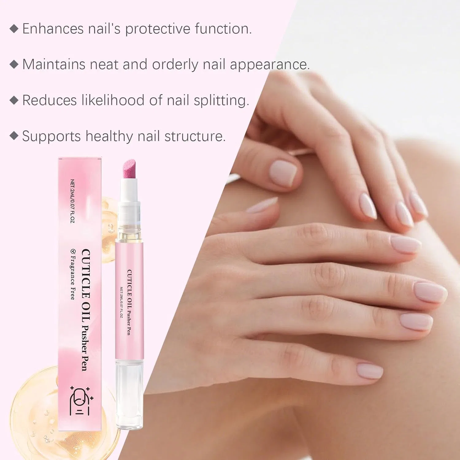 Ручка для ухода за ногтями и удаления кутикулы (3 в 1) Generic, Cuticle Pusher Oil Pen — фото 3