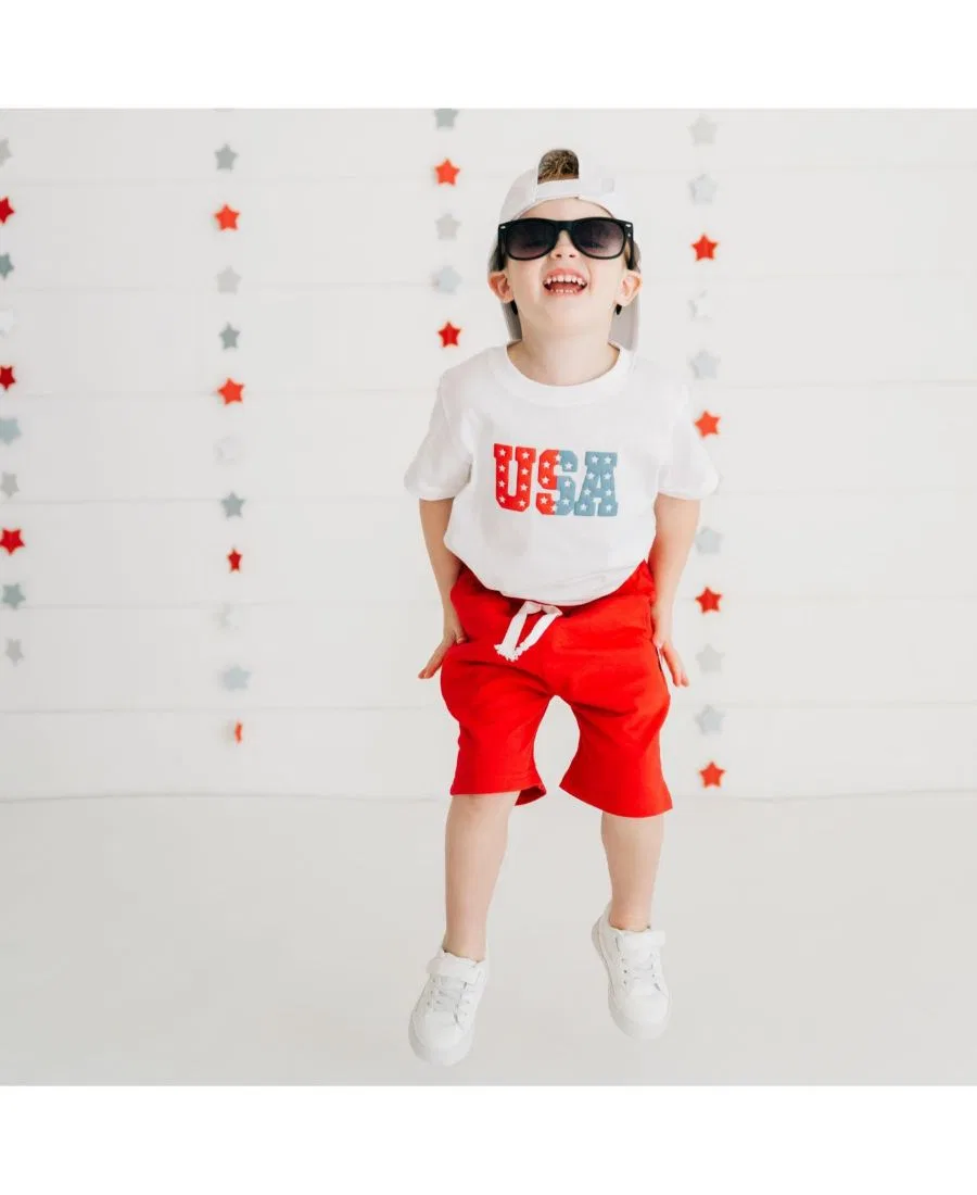 Детская футболка с коротким рукавом Baby Boys USA Puff Ink Sweet Wink, белый — фото 4