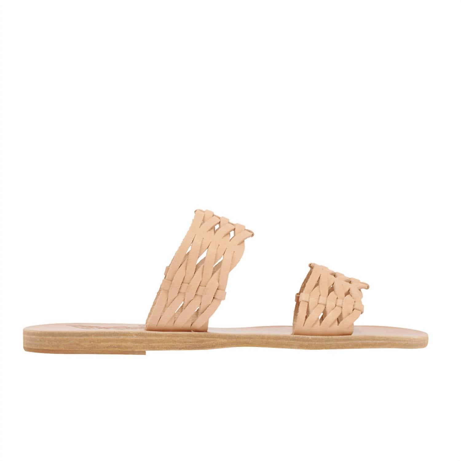 Женские плетеные сандалии Melia из вачетты натурального цвета Ancient Greek Sandals