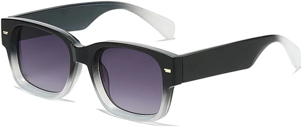 

Солнцезащитные очки Jelly Color Rivets с постепенным изменением цвета, в стиле панк, с УФ-защитой UV400 и прозрачными линзами, для женщин и мужчин, для занятий спортом на открытом воздухе и путешествий UYPTK, Black Clear Grey