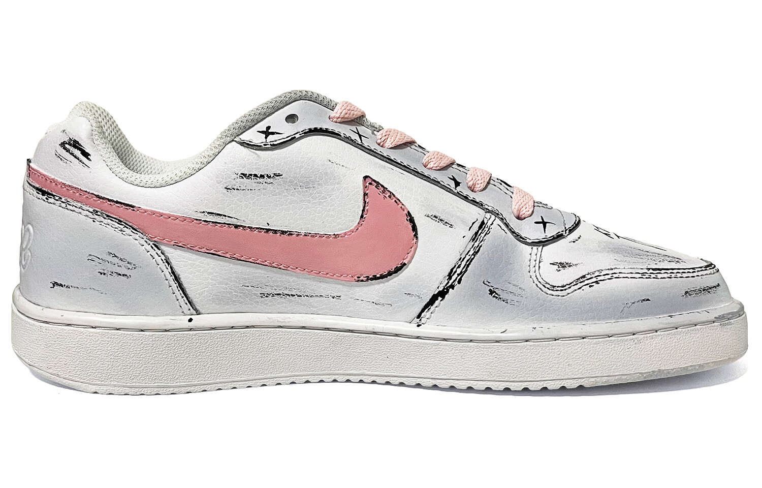 

Кроссовки Nike EBERNON Skateboarding Shoes Men Low-top Pink/Black, белый
