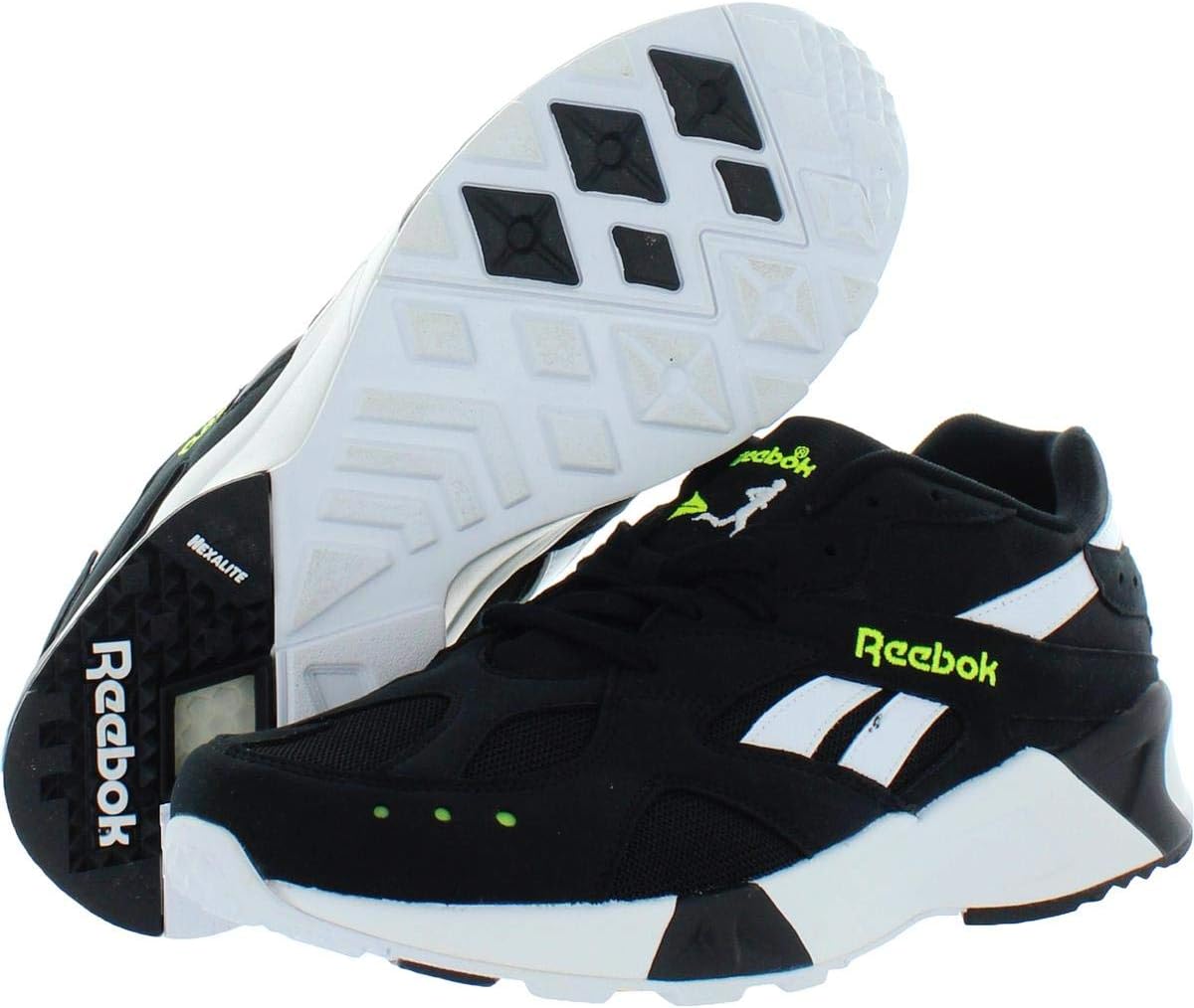 Кроссовки мужские Reebok Aztrek (Skull Grey/White/Digital) CN7473, белый/черный/желтый — фото 2