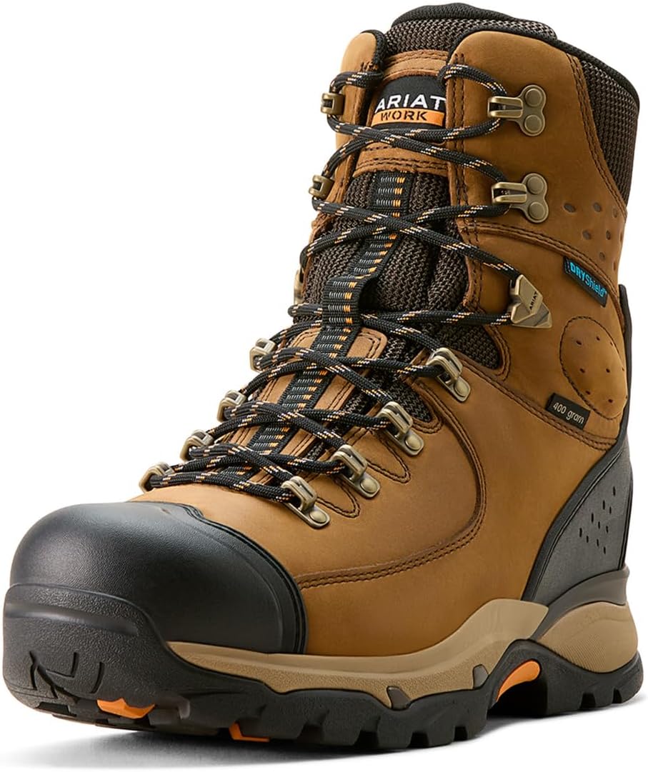 

Мужские водонепроницаемые утепленные ботинки ARIAT Endeavor 8, коричневый