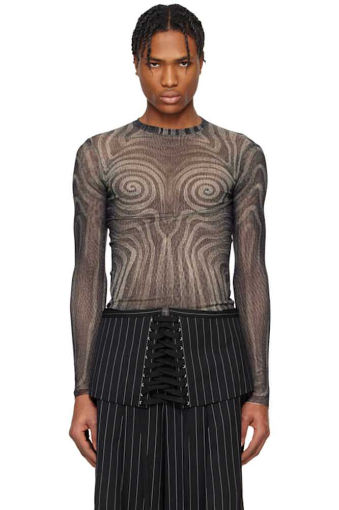 

Черная футболка «The Spirale» Jean Paul Gaultier