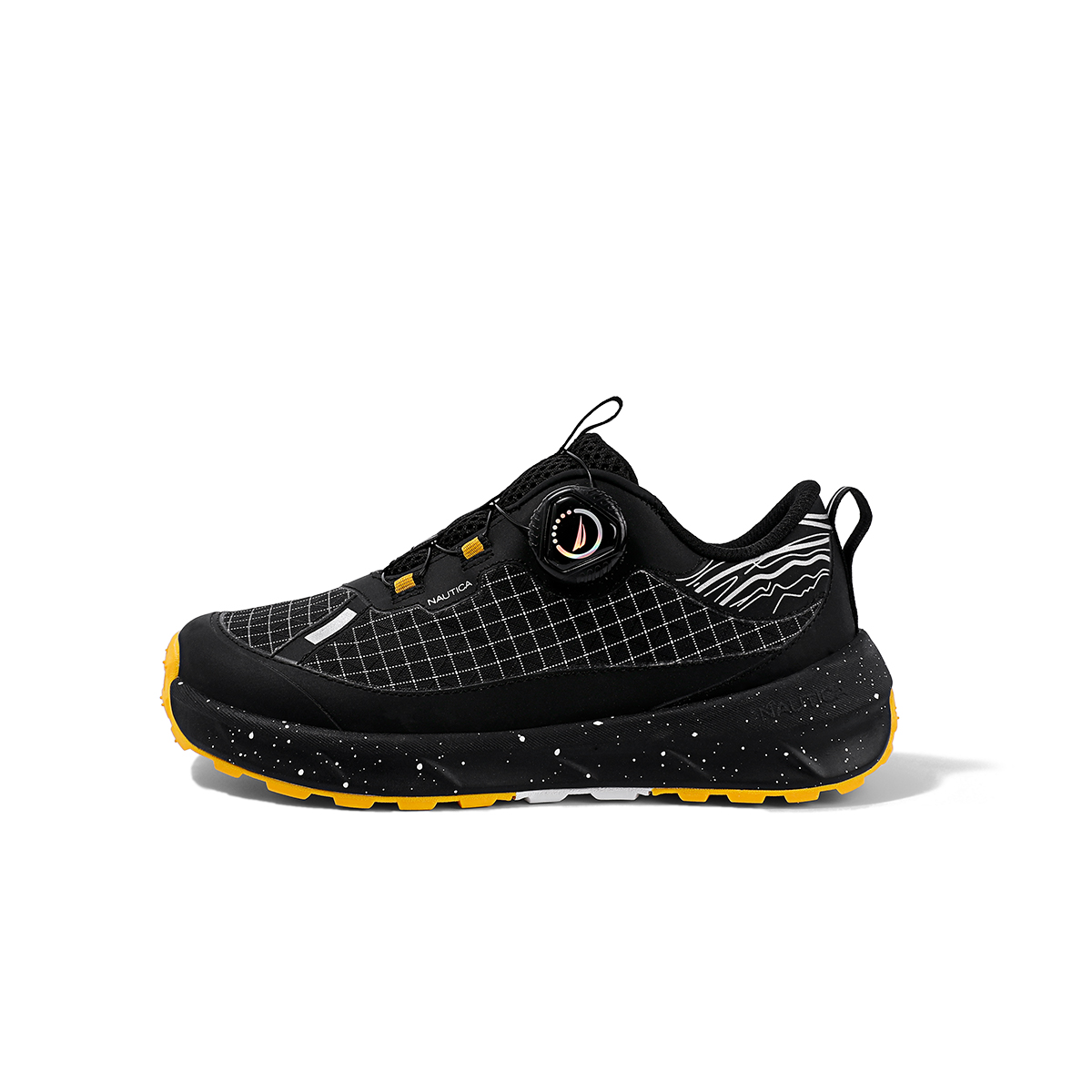 NAUTICA Низкие детские беговые кроссовки black yellow unisex — фото 3