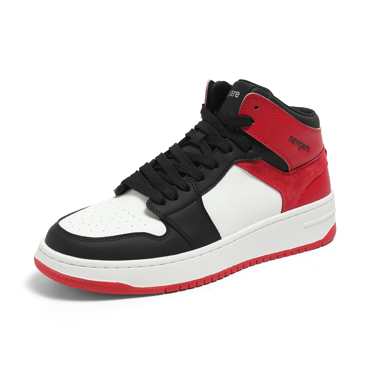 Кроссовки NAVIGARE Vintage Basketball Shoes Men Mid-top, черный/белый — фото 2