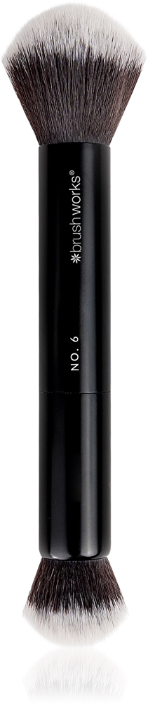 

Двусторонняя маленькая кисточка для жидких, кремообразных и порошкообразных продуктов Brushworks, tipas no. 6