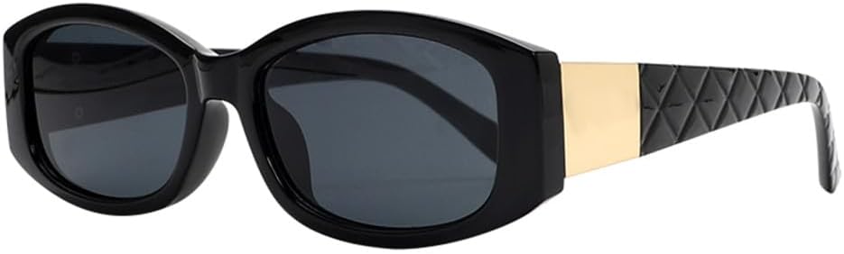 

Винтажные прямоугольные солнцезащитные очки для женщин и мужчин, ретро, ​​маленькие овальные солнцезащитные очки, женские очки с защитой от УФ-излучения UV400 generic, 1