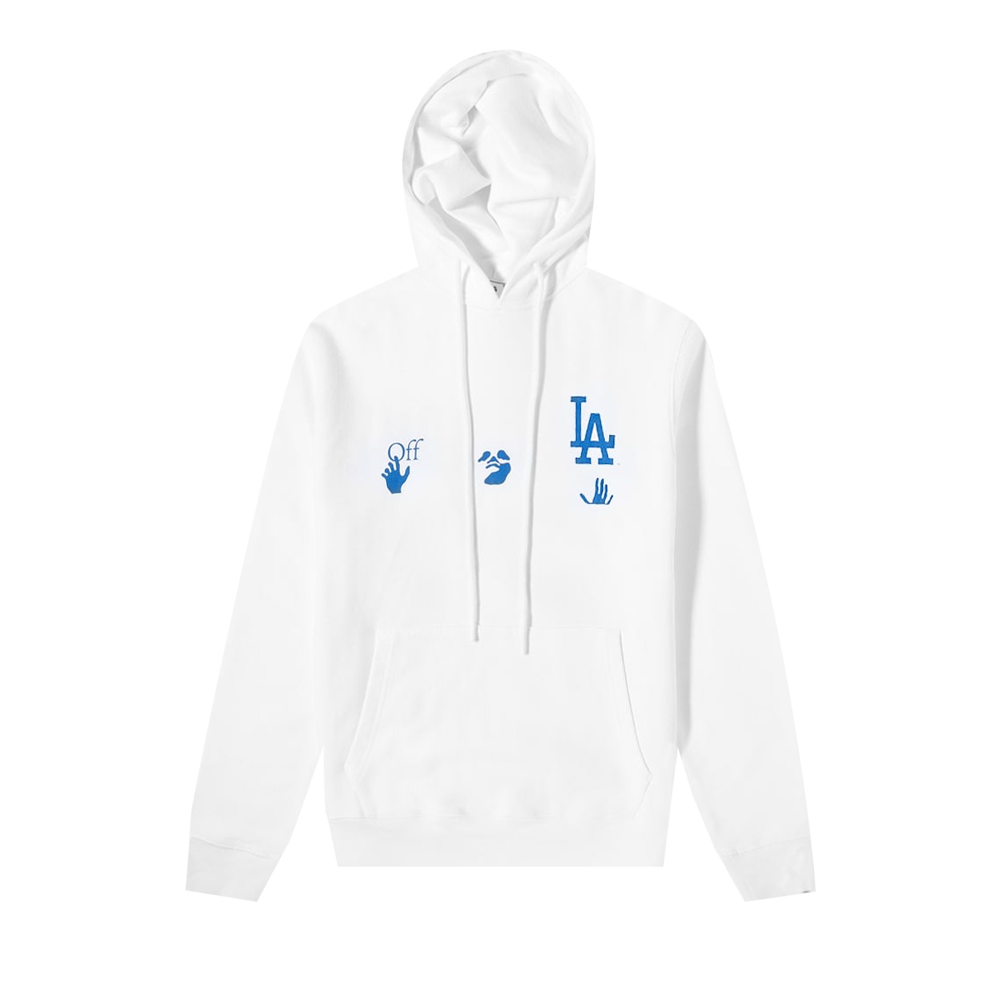 

Толстовка Off-White x MLB Los Angeles Dodgers кремового/синего цвета