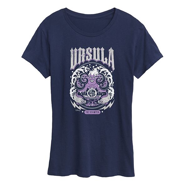 

Футболка женская Ursula The Sea Witch metal graphic Disney, Navy, Синий, Футболка женская Ursula The Sea Witch metal graphic Disney, Navy