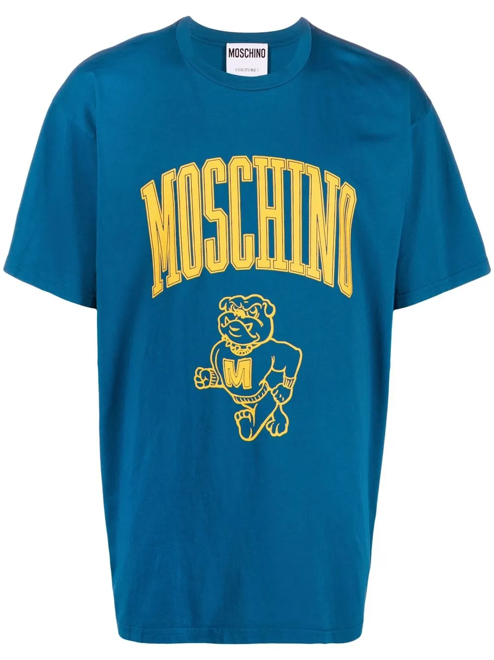 

Футболка с логотипом Moschino, синий