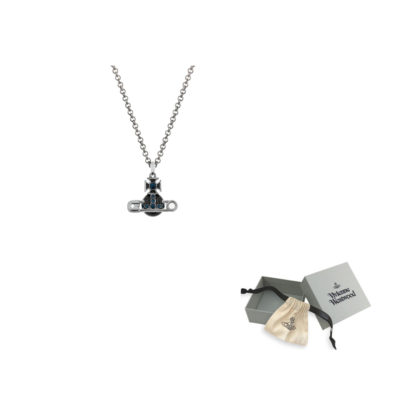 

Vivienne Westwood Кристальное ожерелье Gunmetal Gray