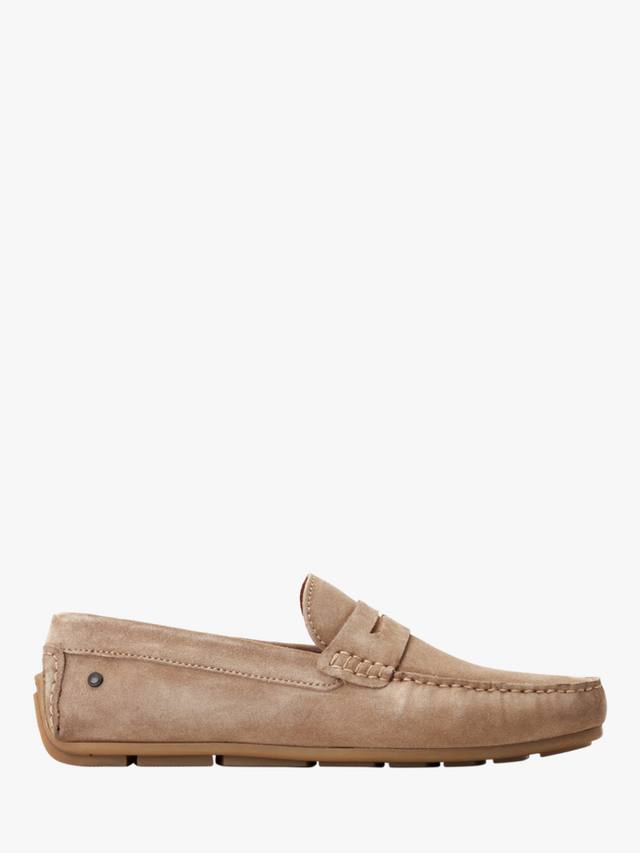 

Туфли для вождения collins suede penny loafer Base London, кэмел