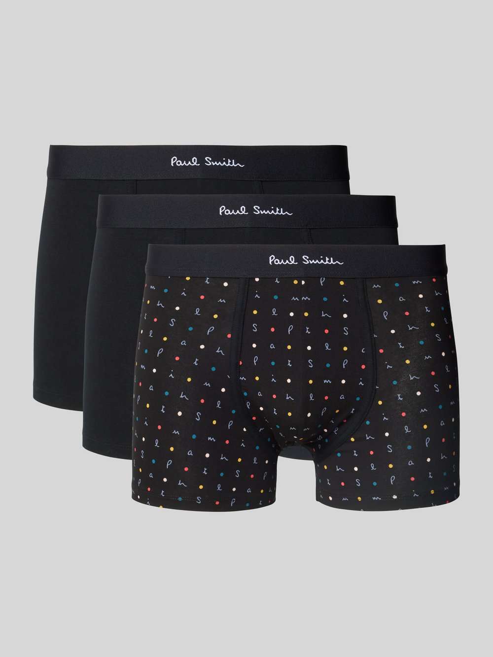 

Боксеры с эластичным поясом и логотипом в упаковке 3 шт PAUL SMITH, черный