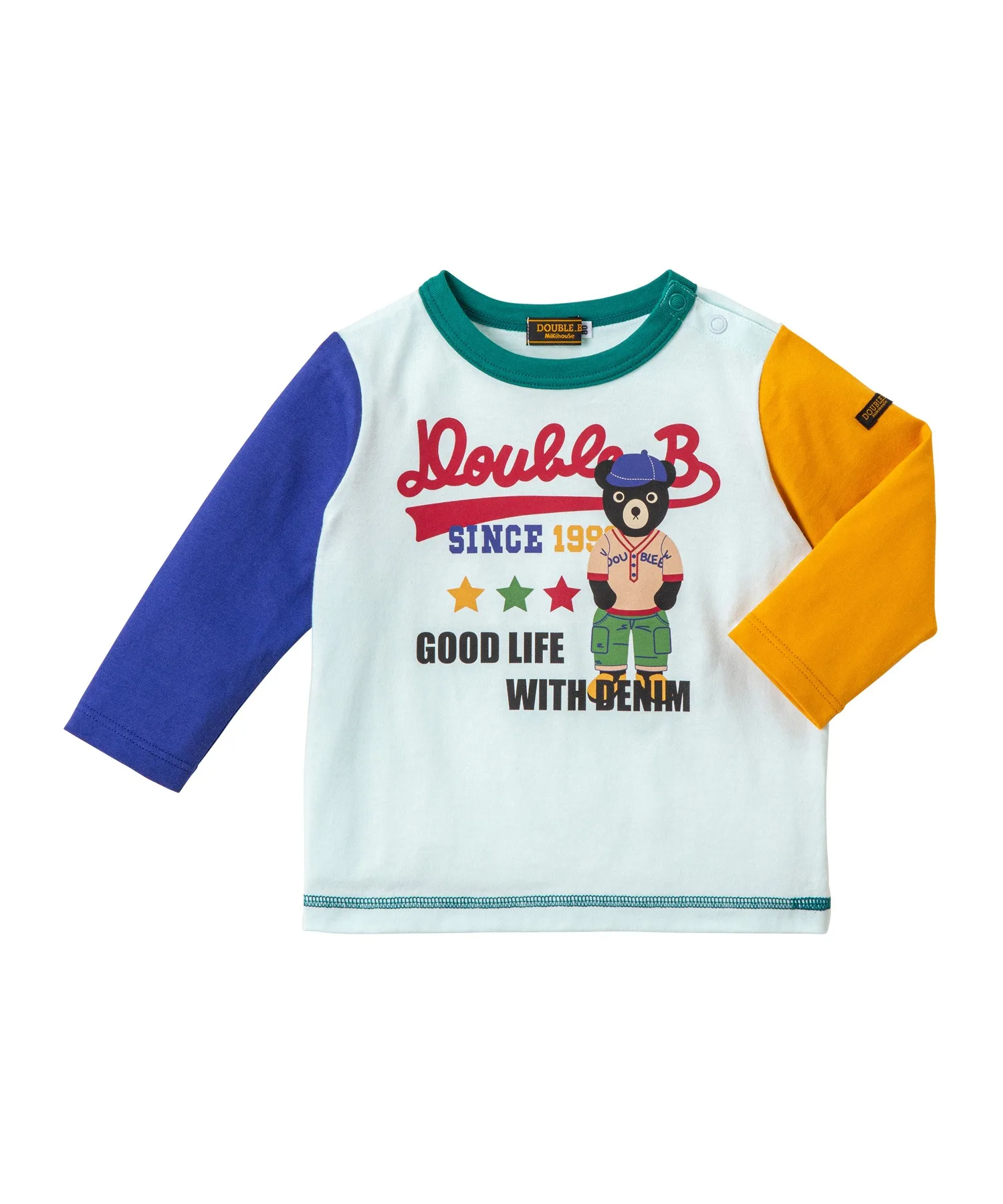 Детская футболка с длинным рукавом baseball bear DOUBLE_B мультиколор