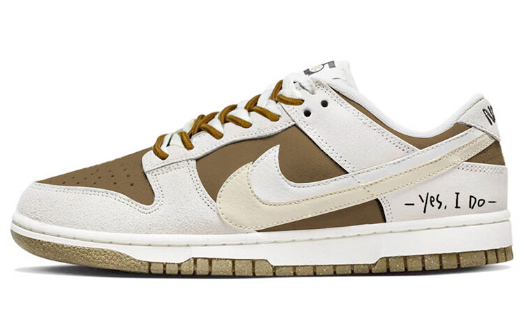 

Кроссовки для скейтбординга Dunk женские, низкие, коричневый Nike