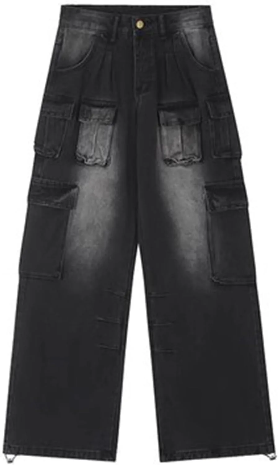 

Женские карго джинсы с низкой посадкой и широкими штанинами HOPECK