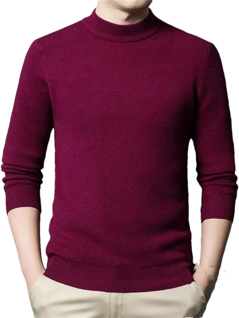 

Мужской полуводолазный вязаный пуловер теплый slim fit Harajuku