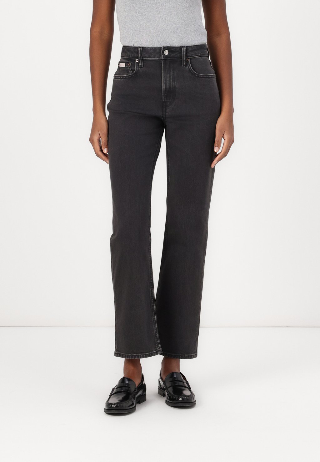 

Джинсы прямого кроя HIGH RISE STRAIGHT Calvin Klein Jeans, черный