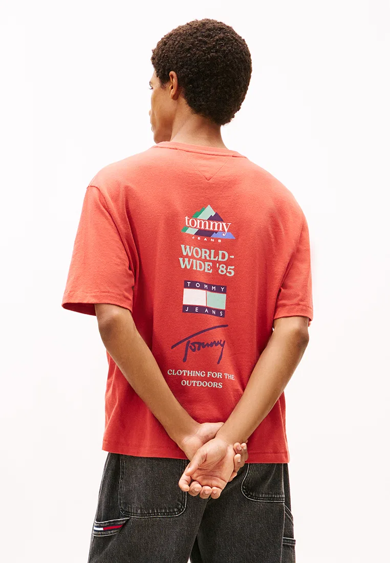 Футболка с принтом, Tommy Jeans Tommy Hilfiger, красный — фото 2