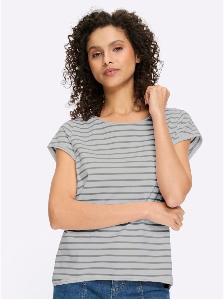 

Футболка в полоску белого и серого цвета Heine, Белый, Футболка в полоску белого и серого цвета Heine