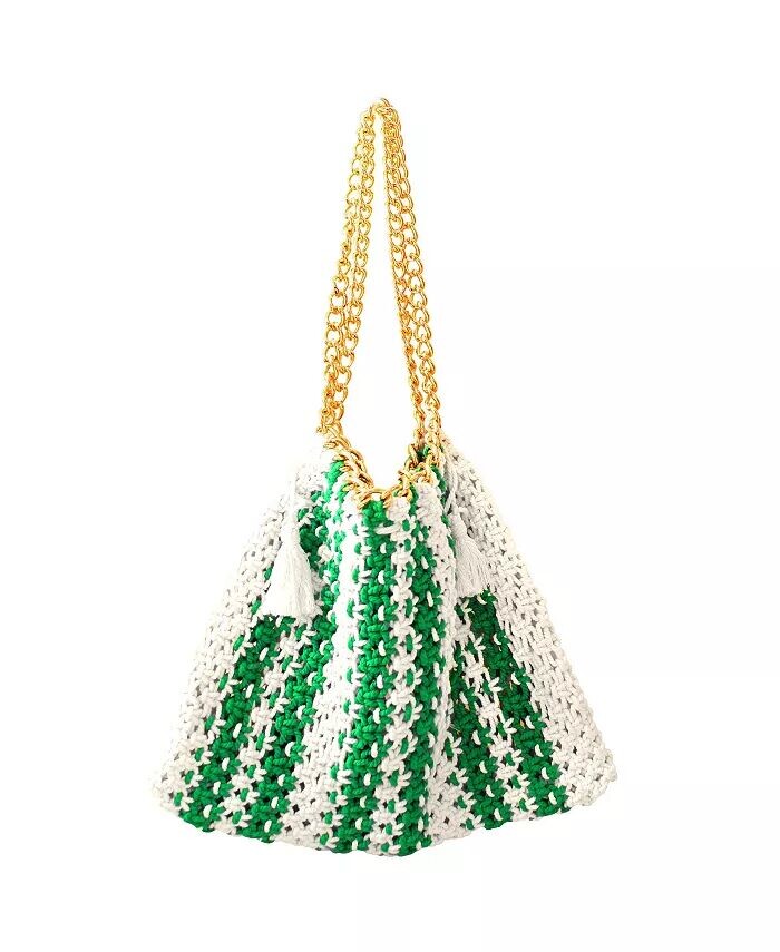 

Зеленая пляжная сумка из макраме Rouen COLETTE Off-White Brunna.Co, зеленый