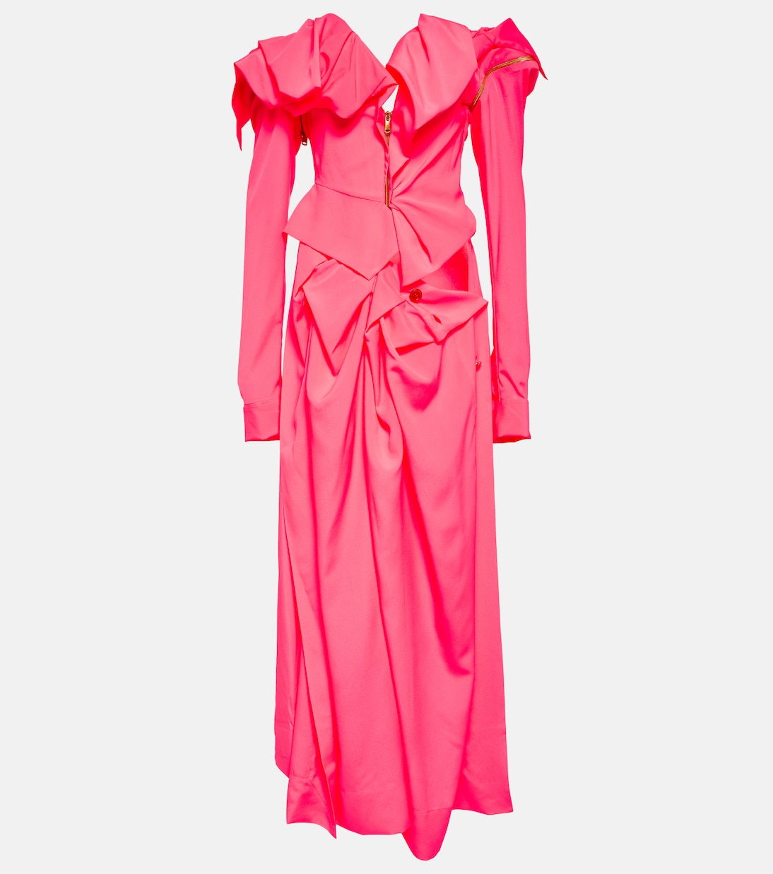 

Платье макси со сборками Vivienne Westwood, Pink Neon