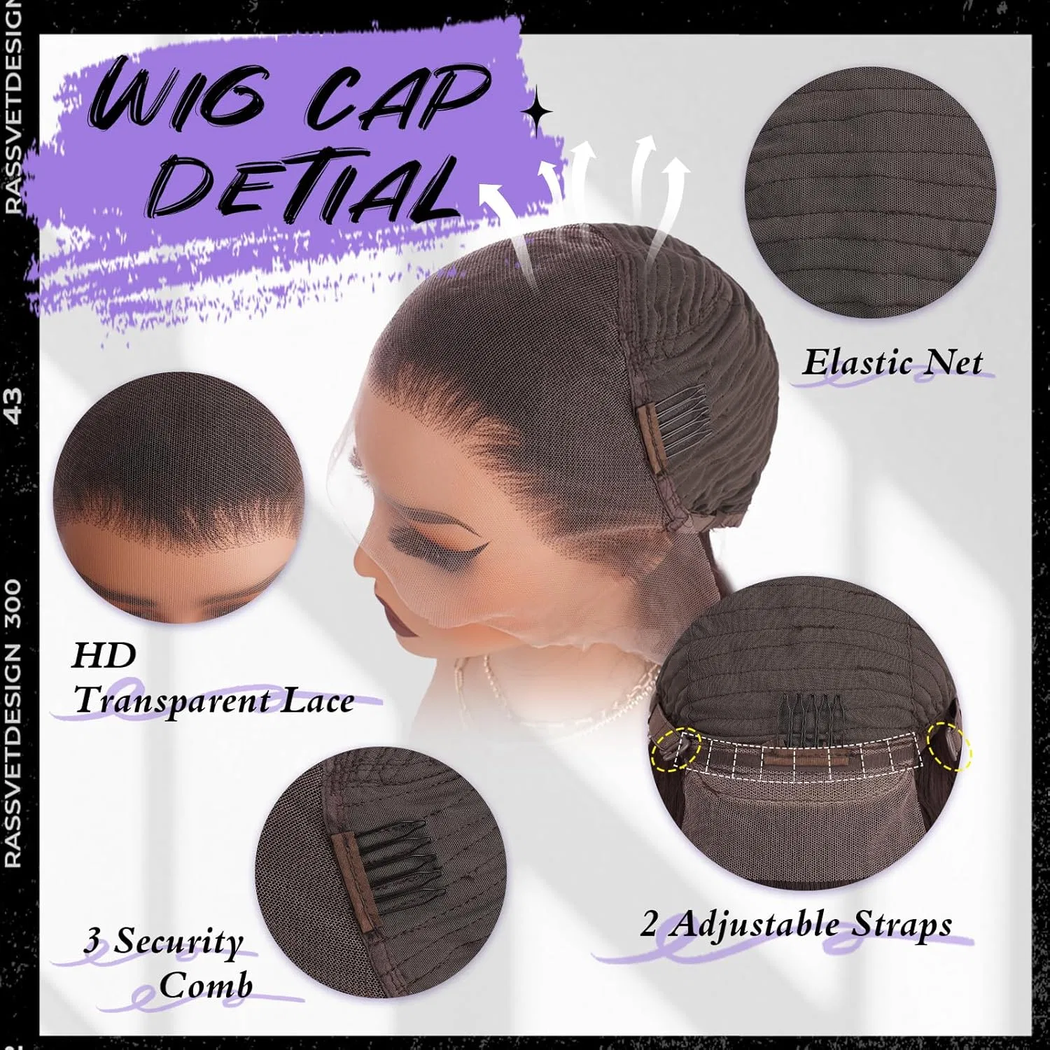 Длинный прямой парик «Lace Front» темно-коричневый 75 см от FESHFEN Feshfen, Dark Brown — фото 4