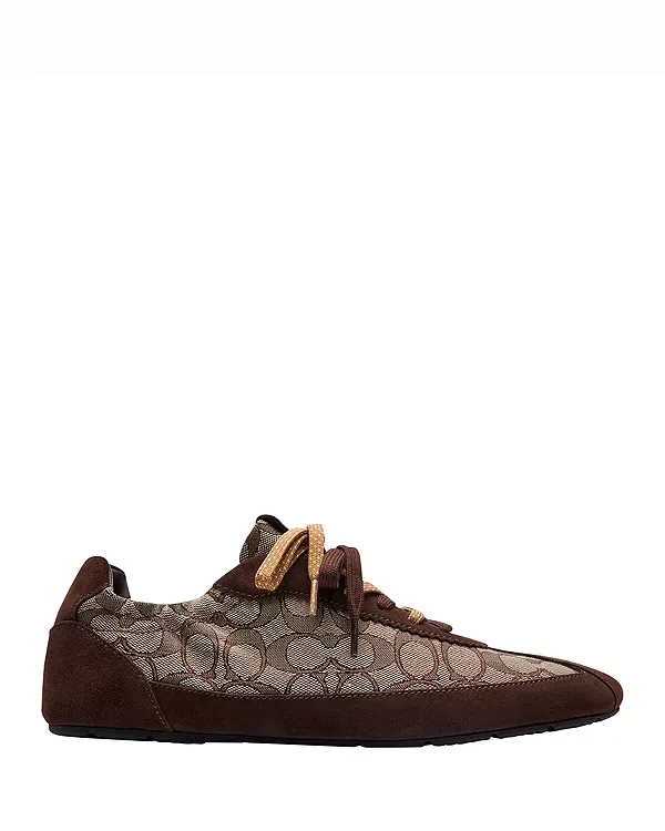 Кроссовки без жесткой конструкции из жаккарда Coach, Maple/Oak — фото 4