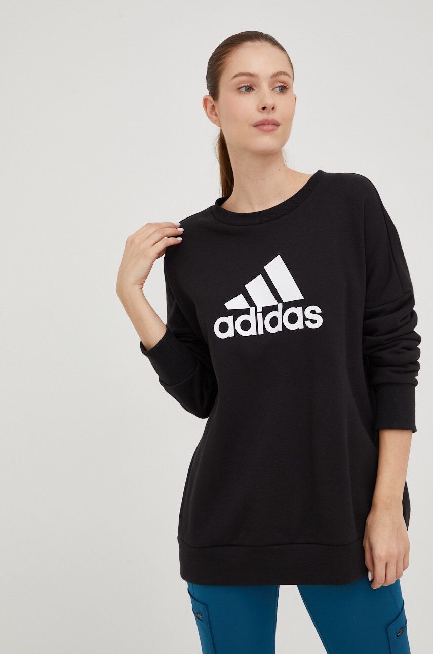 

Хлопковая толстовка adidas Performance, черный