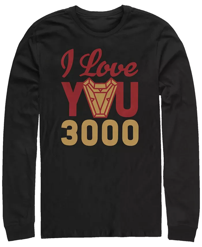 

Футболка мужская Marvel "Avengers Endgame I Love You 3000" с Arc Reactor, длинный рукав Fifth Sun, черный