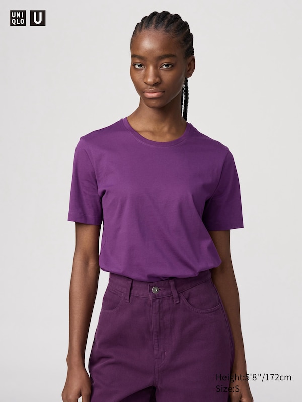 

Футболка из 100% хлопка supima Uniqlo, фиолетовый