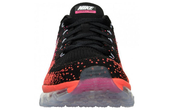 Кроссовки flyknit max черно- pnk фольга h Nike, красный — фото 3