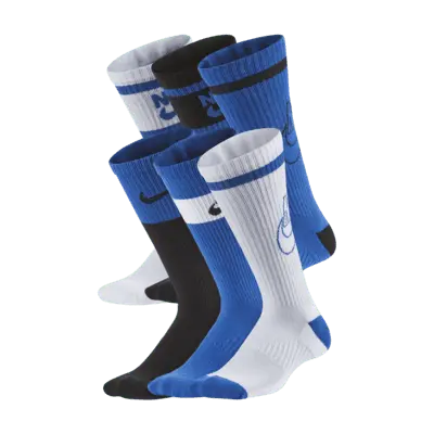 Носки Nike Everyday Kids' Cushioned Crew (6 шт), разноцветный